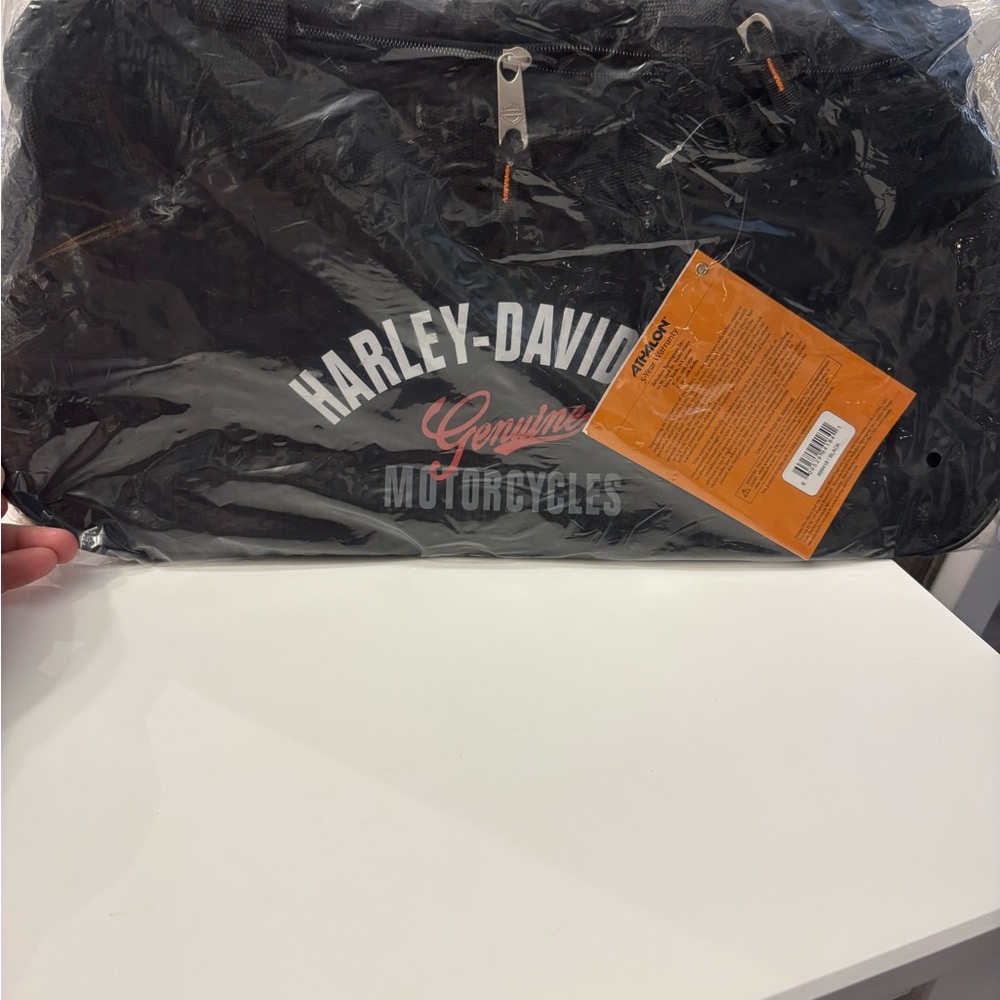 Harley-Davidson Black and Orange Travel Bag